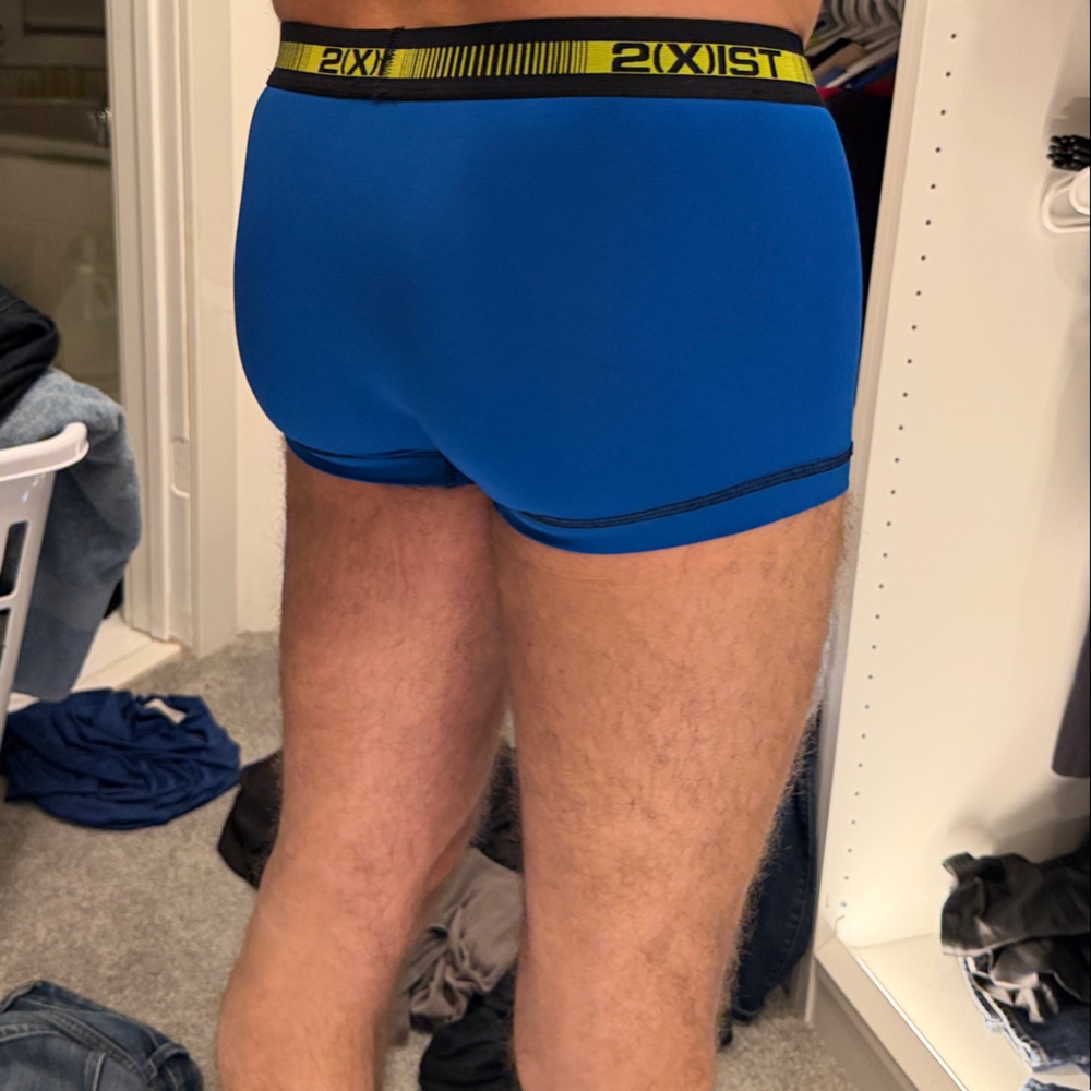 2xist Men's Vibrant Blue Boxer Briefs with Black Trim - Picture 2 of 2